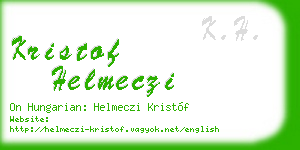 kristof helmeczi business card