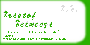 kristof helmeczi business card